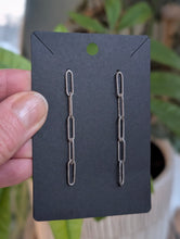 Load image into Gallery viewer, Chain and Bead Drop Earrings