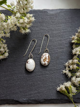 Load image into Gallery viewer, Wild Horse + Sterling Silver Oval Dangle Earrings