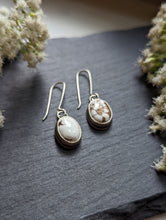 Load image into Gallery viewer, Wild Horse + Sterling Silver Oval Dangle Earrings