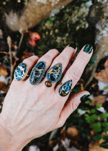 Load image into Gallery viewer, Teardrop White Buffalo + Gold Filled Ring - Size 6