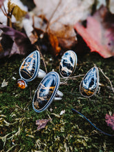 Load image into Gallery viewer, Oval White Buffalo + Gold Filled Ring - Size 6