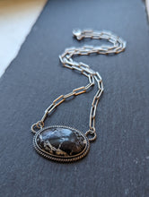 Load image into Gallery viewer, White Buffalo + Sterling Silver Necklace