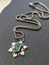 Load image into Gallery viewer, Kyanite + Sterling Silver Snowflake Pendant