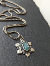 Load image into Gallery viewer, Kyanite + Sterling Silver Snowflake Pendant