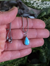 Load image into Gallery viewer, Golden Hills Turquoise Teardrop (1) + Sterling Silver Necklace