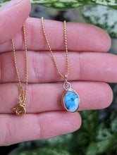 Load image into Gallery viewer, Golden Hills Turquoise Oval + Gold Filled Necklace