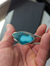 Load image into Gallery viewer, Freeform Turquoise + Sterling Silver Cuff