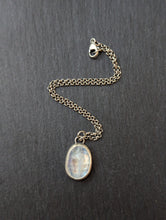 Load image into Gallery viewer, Rainbow Moonstone + Sterling Silver Bracelet