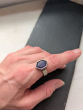 Load image into Gallery viewer, Sterling Silver + Hexagon Amethyst Ring Size 8