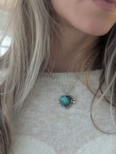 Load image into Gallery viewer, Hubei Turquoise Heart + Sterling Silver Pendant