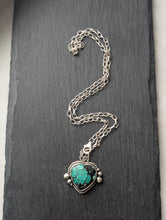 Load image into Gallery viewer, Hubei Turquoise Heart + Sterling Silver Pendant