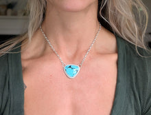 Load image into Gallery viewer, Light Turquoise + Sterling Silver Chain Necklace