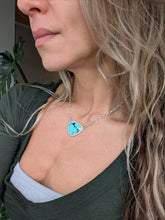Load image into Gallery viewer, Light Turquoise + Sterling Silver Chain Necklace