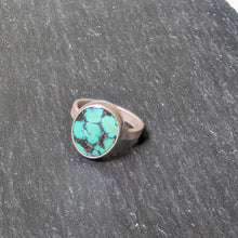 Load image into Gallery viewer, Sterling Silver +Turquoise Pinky Ring Size 4