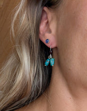 Load image into Gallery viewer, Nugget Turquoise + Baltic Amber Bead Earrings