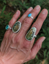 Load image into Gallery viewer, Sterling Silver + Turquoise Teardrop Size 6.25