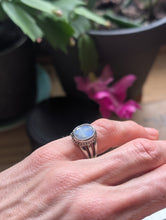 Load image into Gallery viewer, Moonstone Sterling Silver Pinky Ring Size 3.75