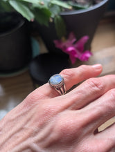 Load image into Gallery viewer, Moonstone Sterling Silver Pinky Ring Size 3.75