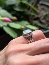 Load image into Gallery viewer, Moonstone Sterling Silver Pinky Ring Size 3.75