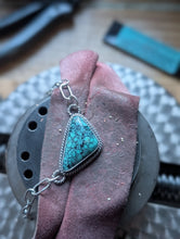 Load image into Gallery viewer, Triangle Turquoise + Sterling Silver Chain Necklace