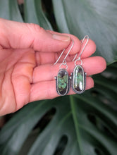 Load image into Gallery viewer, Turquoise + Sterling Silver Horseshoe Dangle Earrings