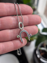 Load image into Gallery viewer, Peridot + Alexandrite + Sterling Silver Arch Pendant