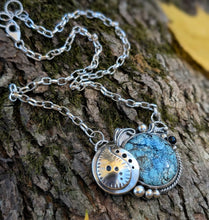 Load image into Gallery viewer, The Flourishing Collection - Hubei Turquoise & Onyx Sterling Silver Necklace