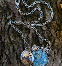 Load image into Gallery viewer, The Flourishing Collection - Hubei Turquoise & Onyx Sterling Silver Necklace