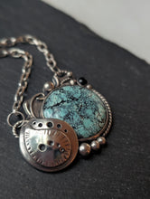 Load image into Gallery viewer, The Flourishing Collection - Hubei Turquoise & Onyx Sterling Silver Necklace