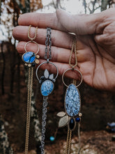 Load image into Gallery viewer, Hubei Lavender + Gold Fill and Brass Statement Necklace
