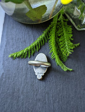 Load image into Gallery viewer, Turquoise + Madagascar Garnet + Sterling Silver Ring - Size 6.5