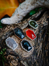 Load image into Gallery viewer, Coffin Cut Stone - Carnelian + SS Bezel Wire
