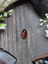 Load image into Gallery viewer, Coffin Cut Stone - Garnet + GF Bezel Wire