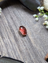 Load image into Gallery viewer, Coffin Cut Stone - Garnet + GF Bezel Wire
