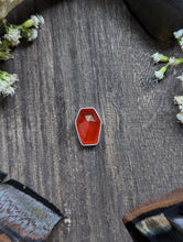 Load image into Gallery viewer, Coffin Cut Stone - Carnelian + SS Bezel Wire
