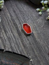 Load image into Gallery viewer, Coffin Cut Stone - Carnelian + SS Bezel Wire