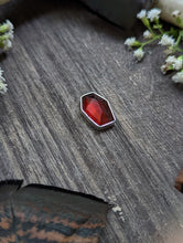 Load image into Gallery viewer, Coffin Cut Stone - Garnet + SS Bezel Wire