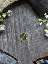 Load image into Gallery viewer, Coffin Cut Stone - Vesuvianite + Mini SS Gallery Wire