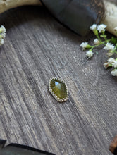 Load image into Gallery viewer, Coffin Cut Stone - Vesuvianite + Mini SS Gallery Wire