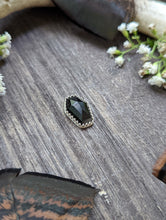 Load image into Gallery viewer, Coffin Cut Stone - Black Onyx + SS Gallery Wire
