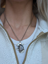 Load image into Gallery viewer, Sterling Silver + Montana Agate Snake Necklace