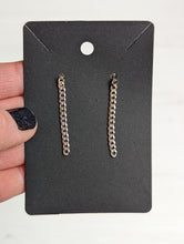 Load image into Gallery viewer, Chain and Bead Drop Earrings