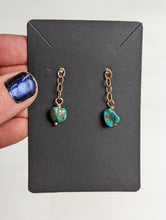 Load image into Gallery viewer, Chain and Bead Drop Earrings