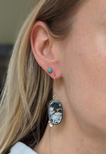 Load image into Gallery viewer, White Buffalo + Sterling Silver Statement Dangles