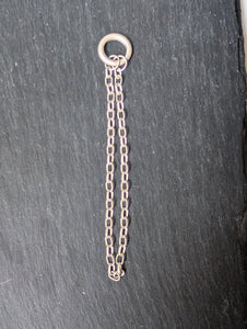 Sterling Silver Double Wrap Paperclip Chain Bracelet with O Clasp