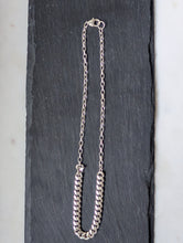 Load image into Gallery viewer, Sterling Silver Oval + Miami Curb Chain Necklace
