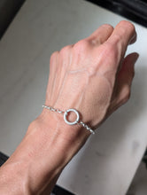 Load image into Gallery viewer, Sterling Silver Oval Chain Bracelet with O Clasp
