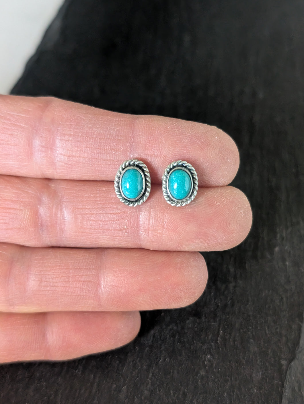 Turquoise Statement Stud Earrings