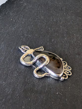 Load image into Gallery viewer, Sterling Silver + Montana Agate Snake Necklace
