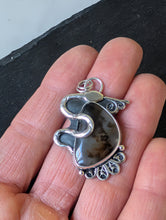 Load image into Gallery viewer, Sterling Silver + Montana Agate Snake Necklace
